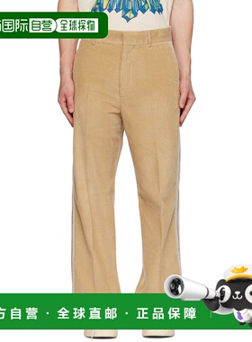 1h可退 香港直邮Palm Angels 棕榈天使 男士 驼色拼接长裤 PMCA12