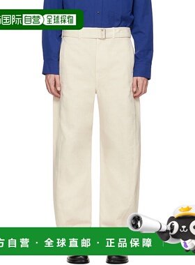 1h可退 香港直邮Lemaire 男士 灰白色 Twisted Belted 牛仔裤 PA3