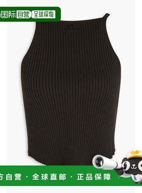 1h可退 香港直邮Courreges 女士 罗纹针织上衣 123MTO042FI0001MU