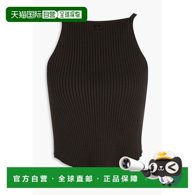 1h可退 香港直邮Courreges 女士 罗纹针织上衣 123MTO042FI0001MU