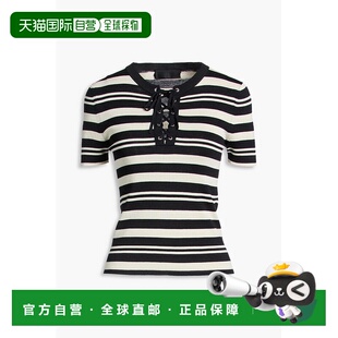 香港直邮NILI LOTAN 女士 Oaklyn 条纹真丝上衣 81300Y193BLACKIV