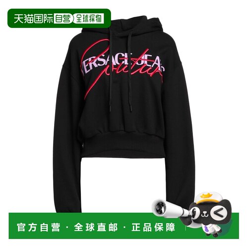 1h可退 香港直邮versace 范思哲 女士 运动衫 black黑色 舒适时尚