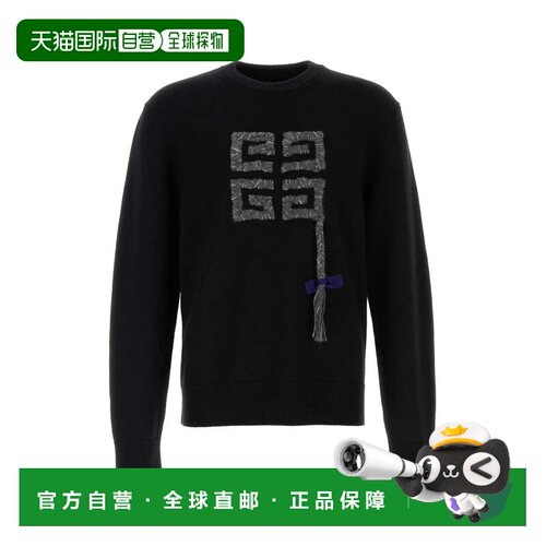 1h可退 香港直邮GIVENCHY 男士针织衫 BM90T54YKR001 SS2025 黑色