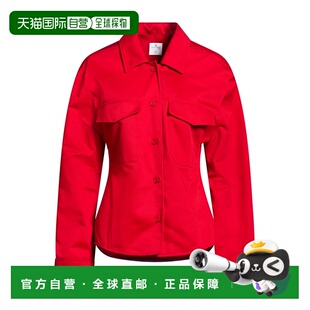 女士 舒适时尚 Blouses red红色 纯色衬衫 香港直邮Courreges