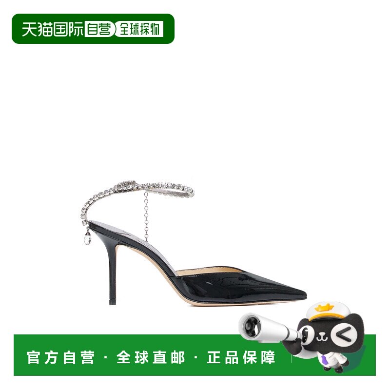 1h可退 香港直邮JIMMY CHOO 女士高跟鞋 SAEDA85BOBBLACKCRYSTAL