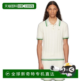 衫 香港直邮Casablanca Polo 男士 MPF24KW68701针织翻领 白色