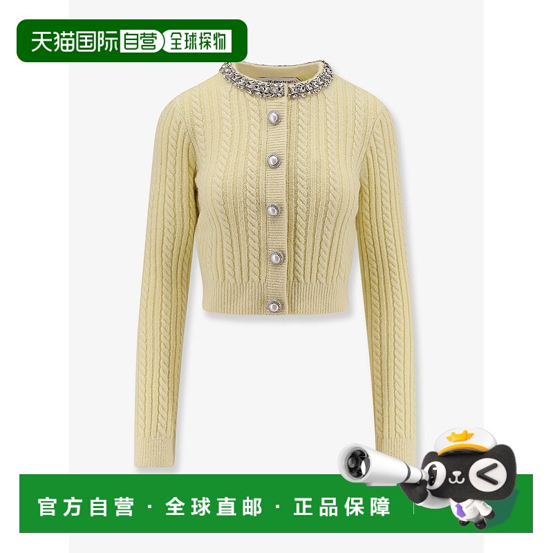 1h可退 香港直邮Self-Portrait 女士 羊毛混纺莱茵石针织开衫 AW2