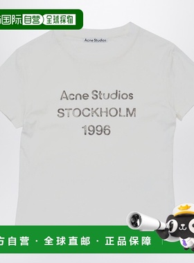 1h可退 香港直邮Acne Studios 艾克妮 女士 徽标米白T恤 CL0397DA