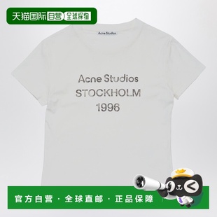 1h可退 香港直邮Acne Studios 艾克妮 女士 徽标米白T恤 CL0397DA