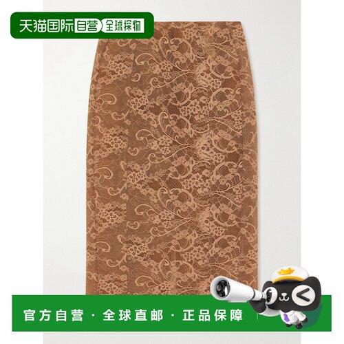 1h可退 香港直邮Acne Studios 艾克妮 女士 棕色蕾丝半身裙 AF057