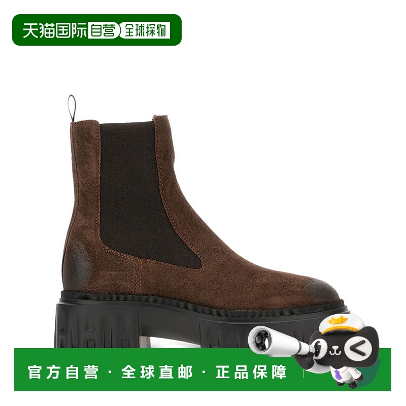 1h可退 香港直邮Hogan 女士 皮质切尔西靴 HXW7000FV30BYE