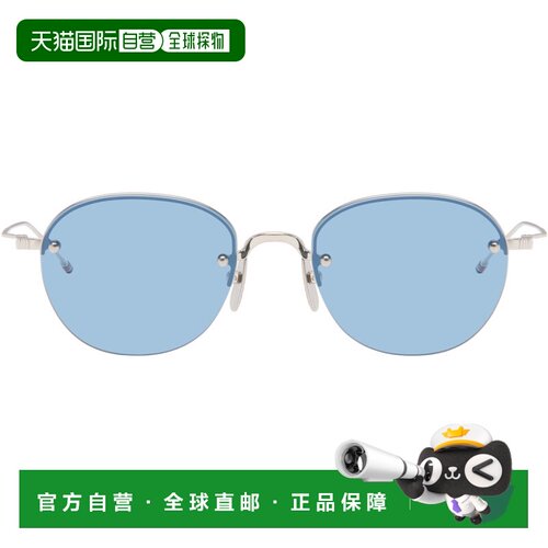 1h可退 香港直邮Thom Browne 汤姆 布朗 男士 银色 Semi-Rimless