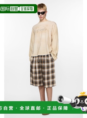 欧洲直邮ACNE (2025新品) 格子短裤宽松