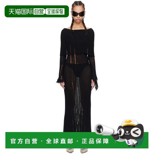 1h可退 香港直邮Acne Studios 艾克妮 女士 黑色做旧连衣裙 A2068