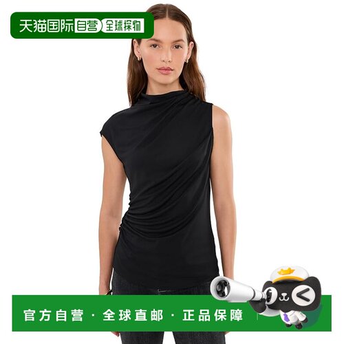 1h可退 美国直邮Lauren Ralph Lauren 女士 抽褶弹力针织高领上衣