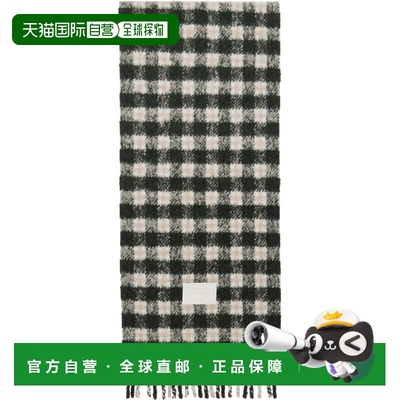 1h可退 香港直邮Acne Studios 艾克妮 女士 白色 & 绿色 Checked