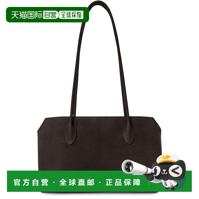 自营欧洲直邮THE ROW Terrasse女士乌木棕色皮革双提手单肩包图片