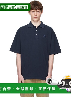 1h可退 香港直邮MAISON KITSUNE 男士 海军蓝 Bold Fox Head Patc