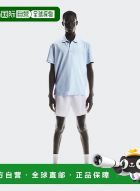 自营欧洲直邮ON昂跑 Court系列男士浅冰蓝色棉质网球风短袖Polo衫