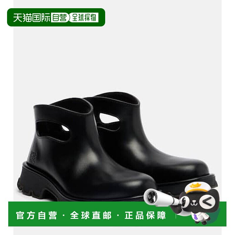 1h可退 香港直邮LOEWE 罗意威 女士 Bobby 皮质短靴 black黑色 舒
