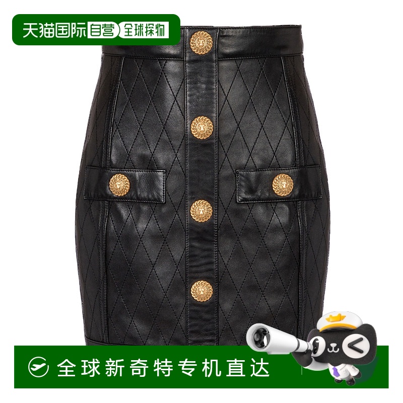 香港直邮Balmain 巴尔曼 女士 高腰纽扣半身裙 DF1LBA28LD01