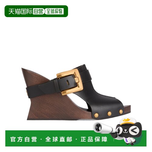 1h可退 Balmain 露趾坡跟凉鞋 HN1UR259LECX厚底