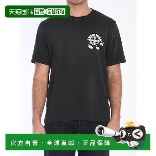 1h可退 香港直邮AMIRI 男士T恤 AMJYTE1168BLACK SS2025 黑色 Ami