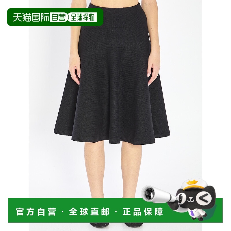香港直邮Alaia 女士 A字形针织半身裙 AA9J2418K115B