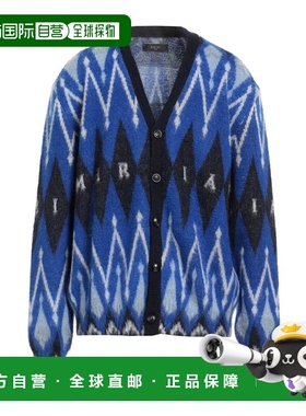 1h可退 香港直邮AMIRI 男士 针织开衫 blue蓝色 舒适时尚