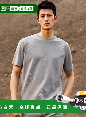 1h可退 香港直邮Thom Browne 汤姆 布朗 男士 徽标T恤 MJS164A076