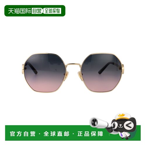 香港直邮Gucci古驰GOLD-GOLD-GREY女士太阳镜 【付后1h可退】