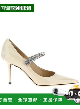 香港直邮Jimmy Choo 徽标玛丽珍鞋高跟鞋 BINGPUMP85PAT