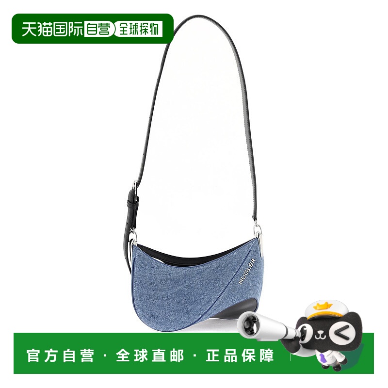 香港直邮Mugler 穆勒 女士 small denim spiral curve 01 shoulde