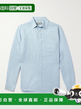 香港直邮1h可退 Canali 康钠丽 男士 亚麻棉混纺衬衫 GL03647CSL7