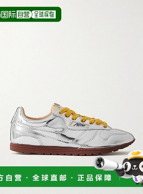 1h可退 香港直邮AUTRY 女士 Windspin mirrored-vinyl 低帮帆布饰