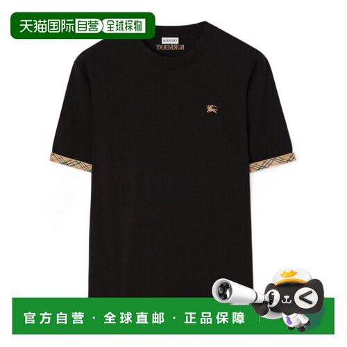 1h可退 香港直邮BURBERRY 男士T恤 81234921 CO 黑色 短袖T恤