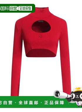 1h可退 香港直邮Courreges 女士 高领上衣 red红色 舒适时尚