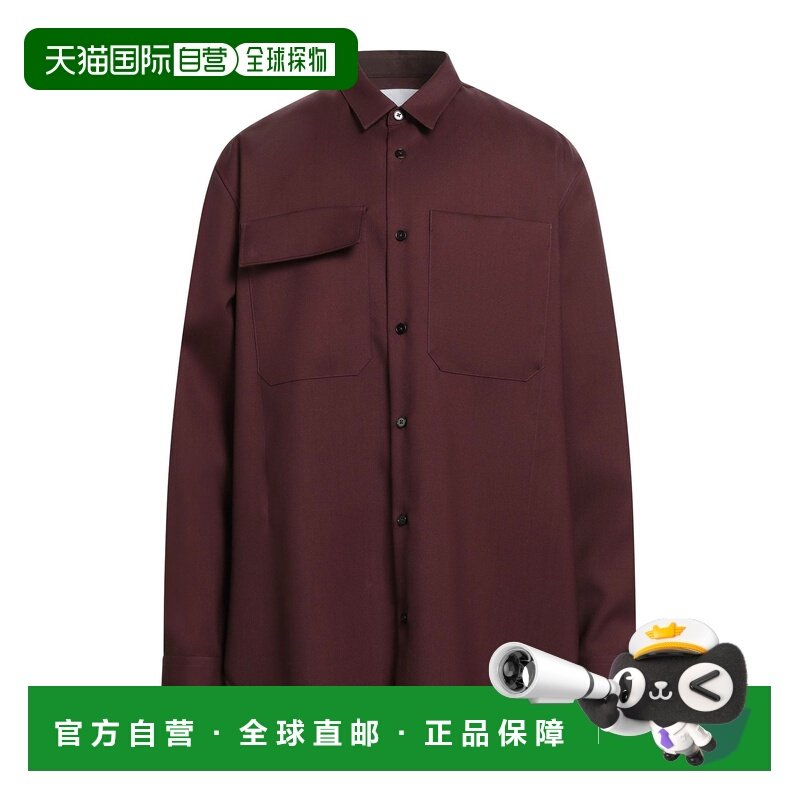 1h可退 香港直邮Jil Sander 吉尔 桑达 男士 纯色衬衫 red红色 舒,男装,衬衫,淘宝优惠券,粉丝福利购,淘宝优惠卷
