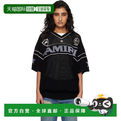 香港直邮AMIRI 女士 黑色 Sport T恤 AWTOKN1046 black黑色 舒适