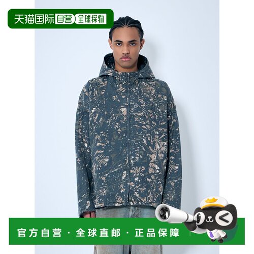 1h可退 香港直邮Diesel 迪赛 男士 印花连帽休闲夹克 A166660ABCG