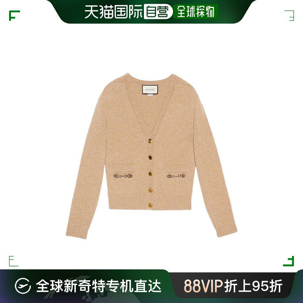 自营gucci 【明星同款】iu李知恩同款 马衔扣徽标开衫 628412xkbh