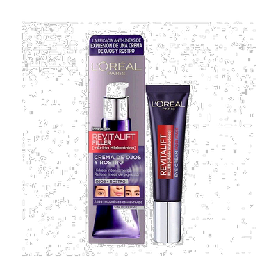 欧洲直邮L'ORÉAL欧莱雅眼霜紫熨斗玻尿酸水光充盈 30ml