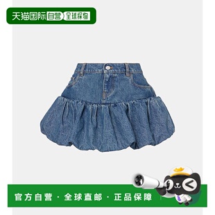 1h可退 香港直邮Coperni 女士 膨起牛仔迷你半身裙 blue蓝色 舒适