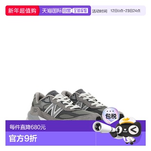 1h可退 香港直邮New Balance 女士 D宽 990 V6 复古 织物皮革 低