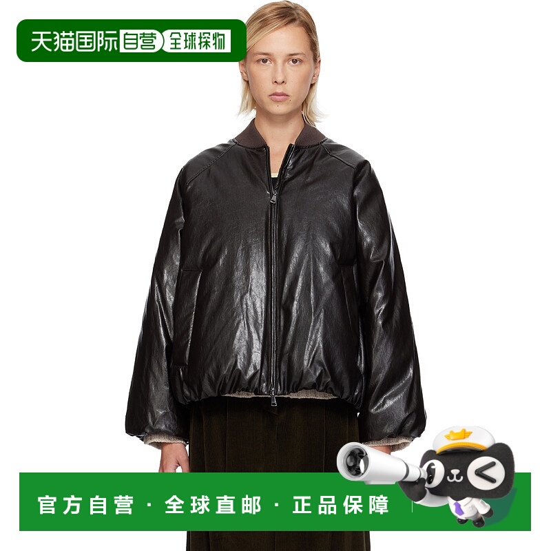 1h可退 香港直邮Weekend Max Mara 女士 棕色 Potente 合成皮革羽