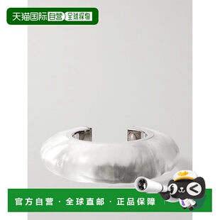 1h可退 香港直邮alaia 女士 Bumper and Plexiglas® 镀银手镯 AAJ