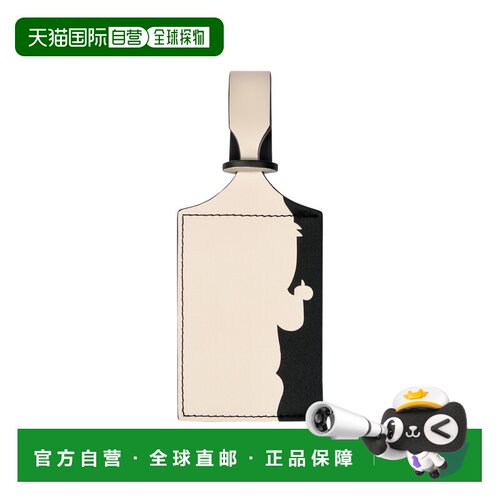 自营欧洲直邮Longchamp珑骧 LGP Travel女士米白色皮革行李牌