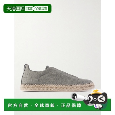 香港直邮zegna 杰尼亚 男士 Triple Stitch 帆布鞋 LHOLCS8021Z