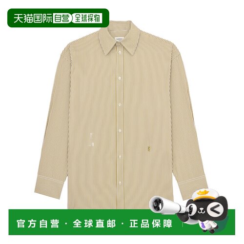 1h可退 香港直邮Saint Laurent CASSANDRE 条纹衬衫 865483Y260D