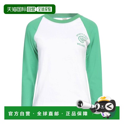 香港直邮SPORTY & RICH 女士 T恤 white白色 舒适时尚